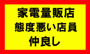 家電量販店の態度悪い店員と、仲良くなって見て