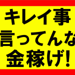 キレイ事言ってないで金稼げ