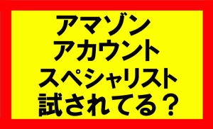 アマゾンアカウントスペシャリストから試されてる